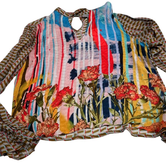Fall Special Anthropologie Conditions Apply Retro Peasant Blouse XXS NWT - Picture 14 of 16
